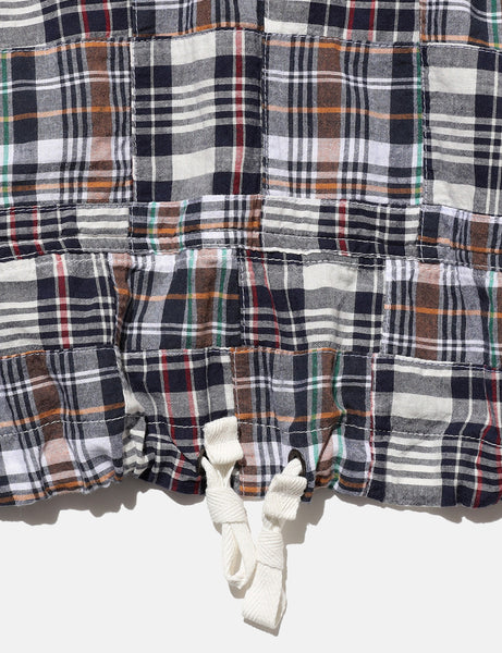 Beams Plus MIL Smock Jacket (Patchwork Madras) - Navy Blue | Article.