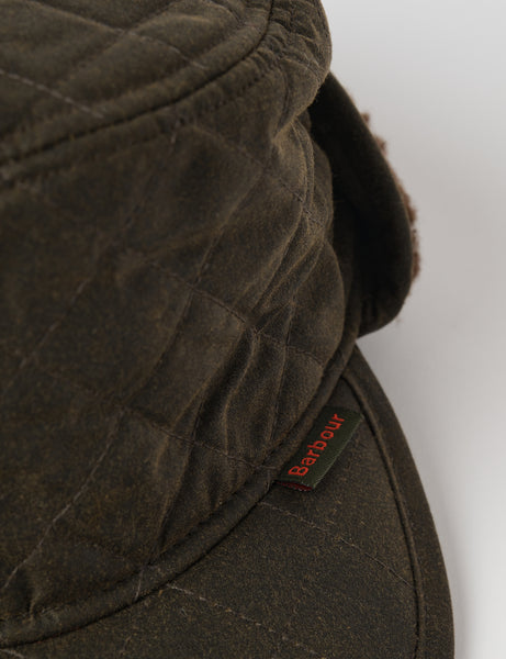 Barbour Stanhope Hunting Ear Flap Cap Olive Green Article