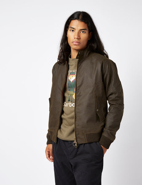 Barbour Yale Wax Jacket - Olive Green |Article – Article.