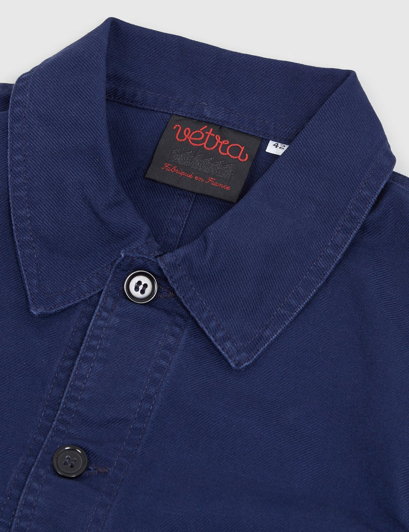Vetra French Workwear Jacket (Cotton Drill) - Blue Dungaree Wash - Article.
