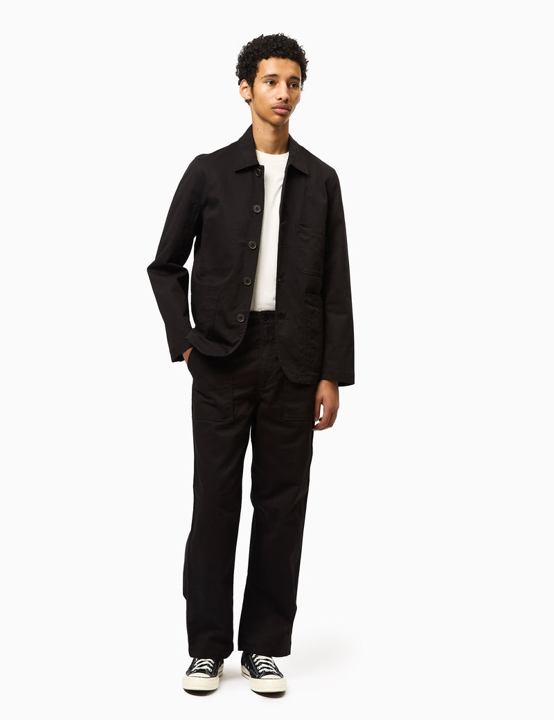 Universal Works Bakers Jacket (Twill) - Black