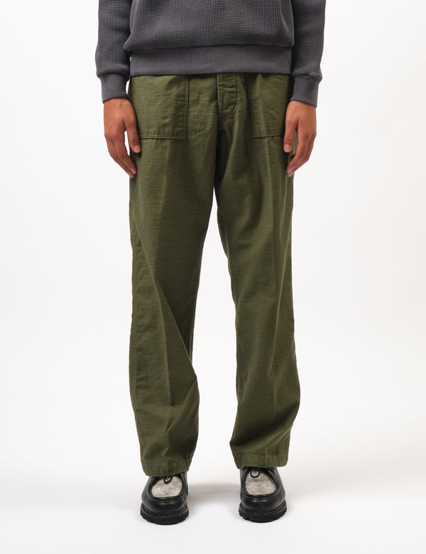 orSlow Vintage Fit Fatigue Pants (Unisex) - Dark Olive Green