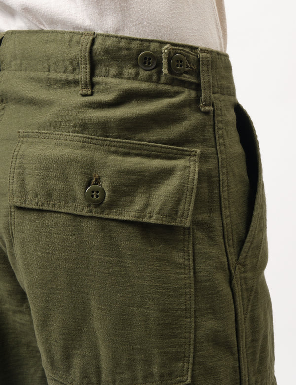 orSlow Vintage Fit Fatigue Pants (Unisex) - Dark Olive Green