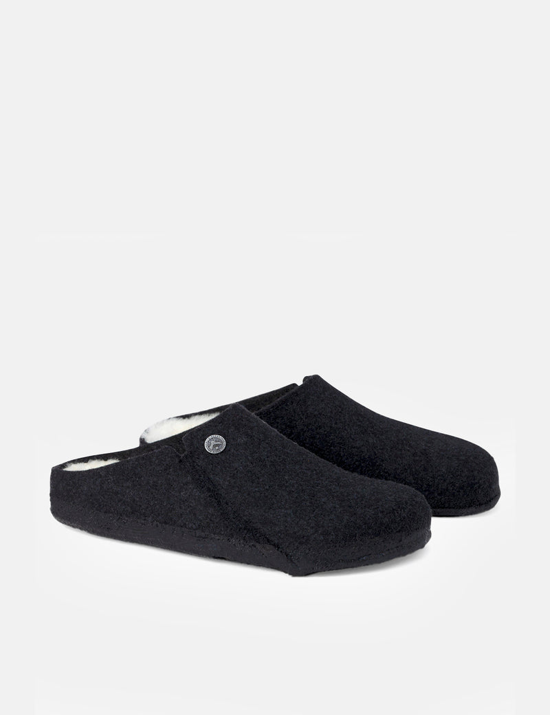 Birkenstock Zermatt Wool Felt Slippers (Narrow) - Anthracite Grey