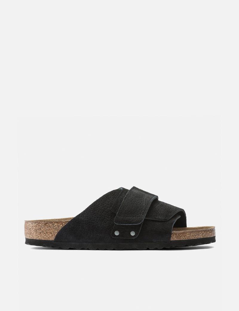 Birkenstock Kyoto Padded Sandal (Nubuck Leather) - Black
