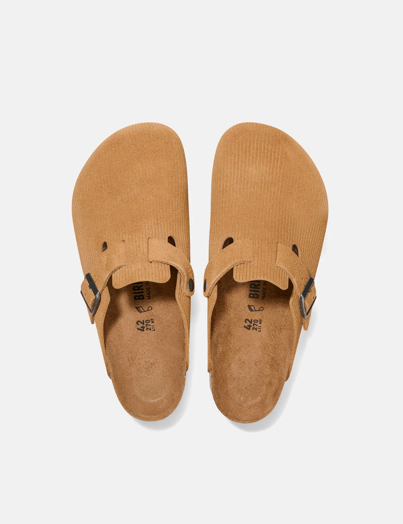 Birkenstock Women's Boston Cord Mules (Narrow) - Cork Brown
