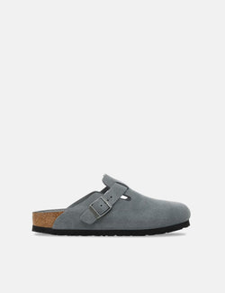 Birkenstock Boston Suede Clogs (Regular) - Basalt Gray