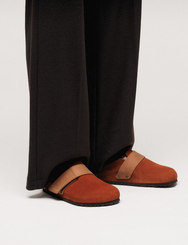 Birkenstock Loma Suede/Nubuck (Regular) - Rust Brown