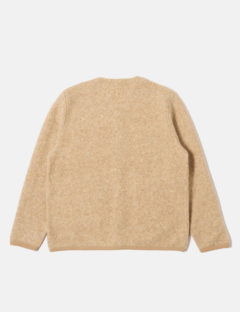 Universal Works Cardigan (Wool Fleece) - Fawn
