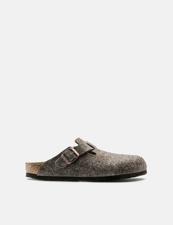 Womens Birkenstock Boston Wool Felt (Narrow) - Cacoa Brown