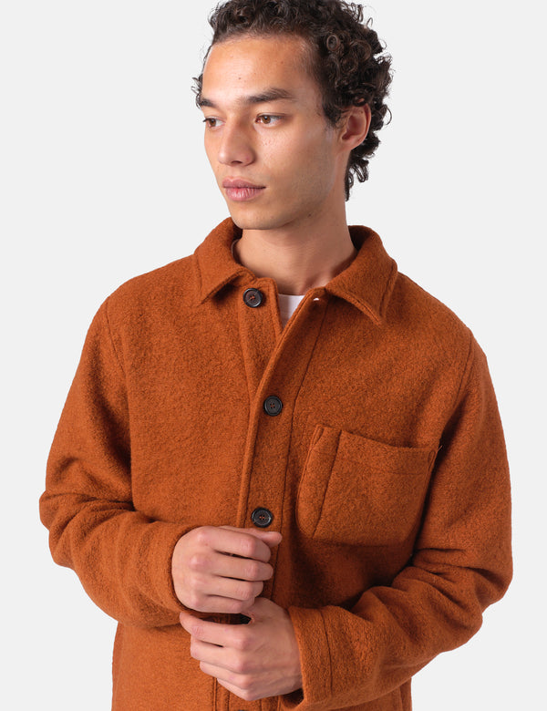 Universal Works Field Jacket (Wool Fleece) - Rust