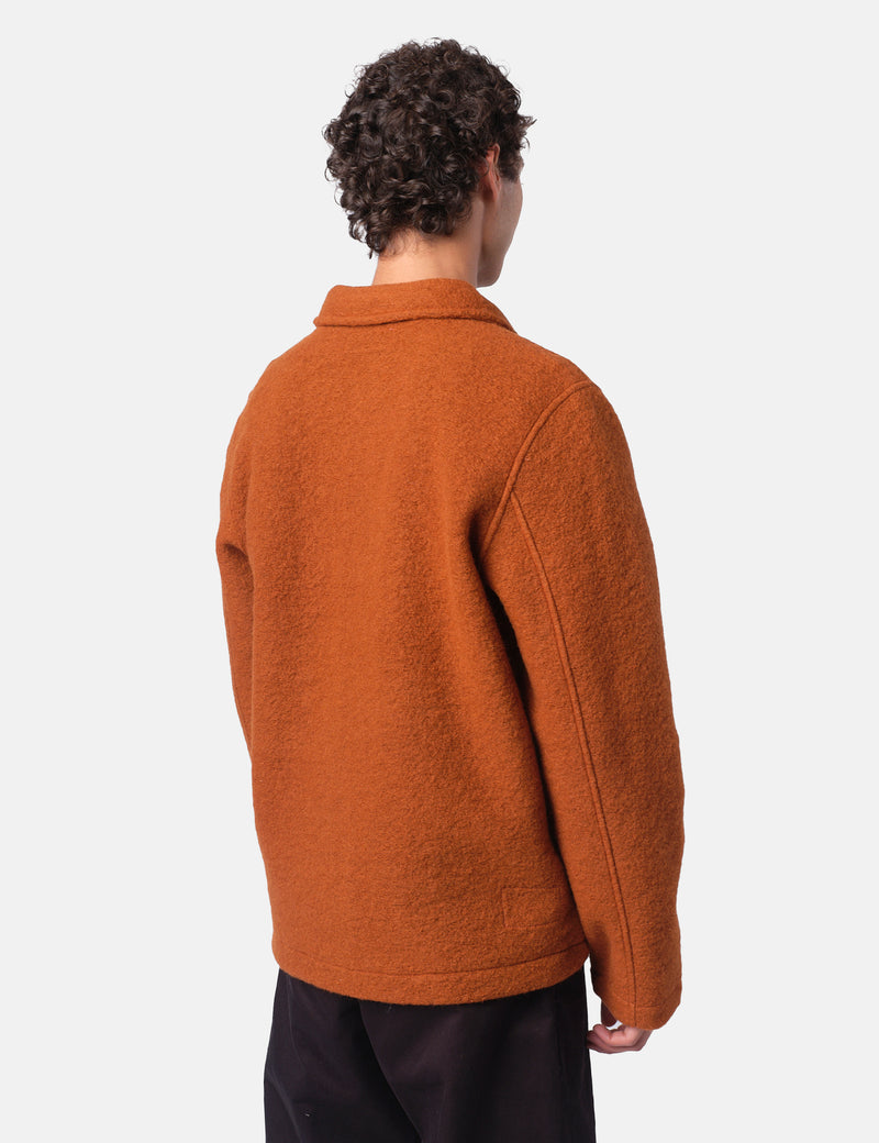 Universal Works Field Jacket (Wool Fleece) - Rust