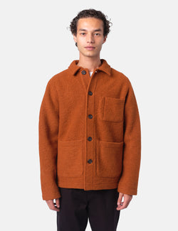 Universal Works Field Jacket (Wool Fleece) - Rust