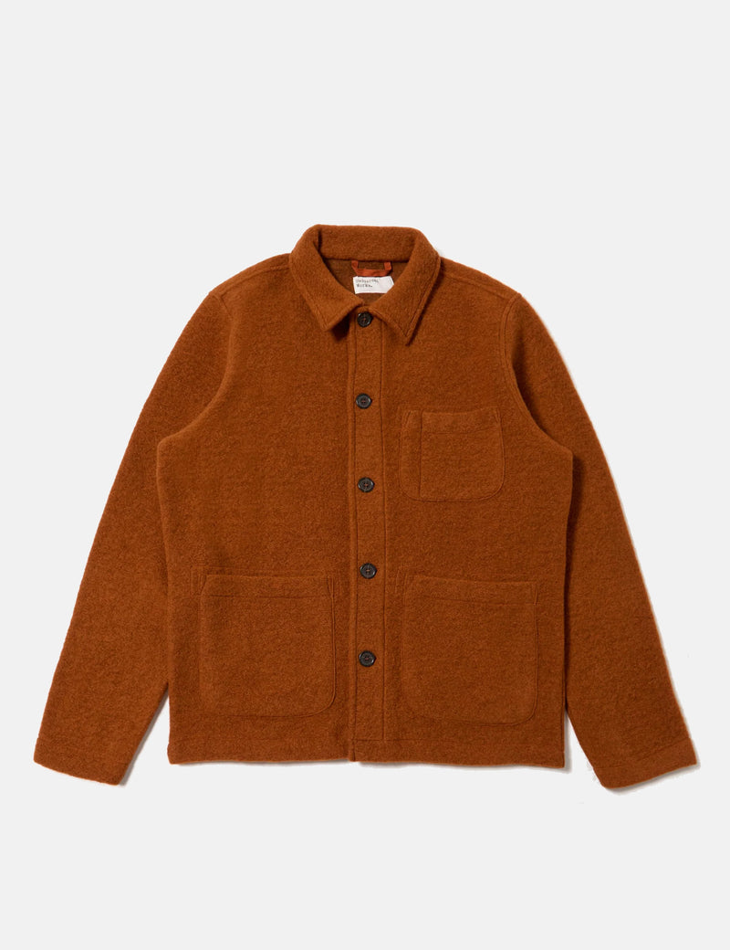 Universal Works Field Jacket (Wool Fleece) - Rust
