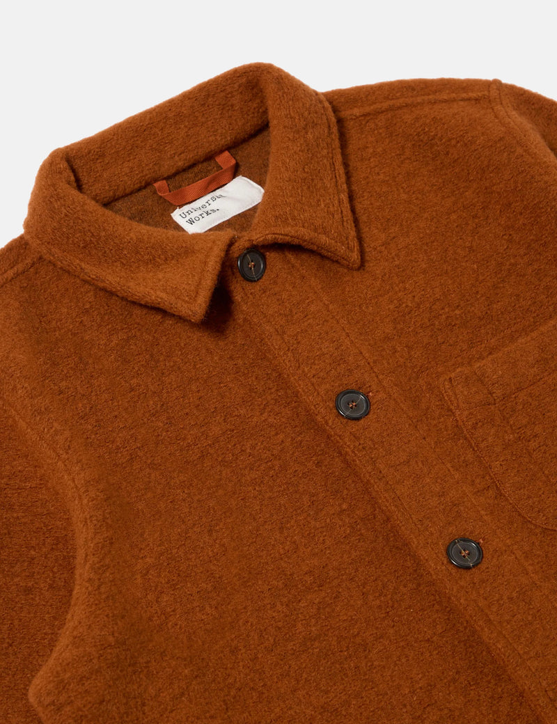Universal Works Field Jacket (Wool Fleece) - Rust