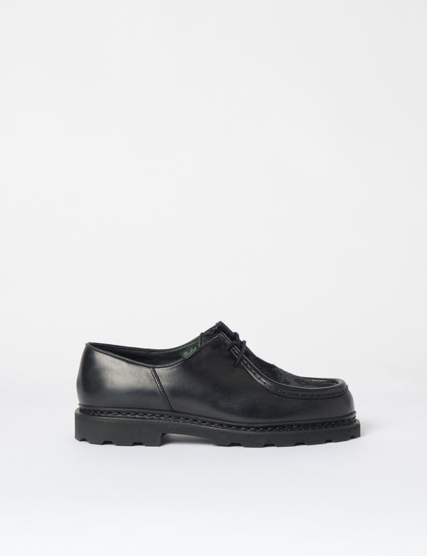 Paraboot Michael Shoes (Leather/Cow Hair) - Black