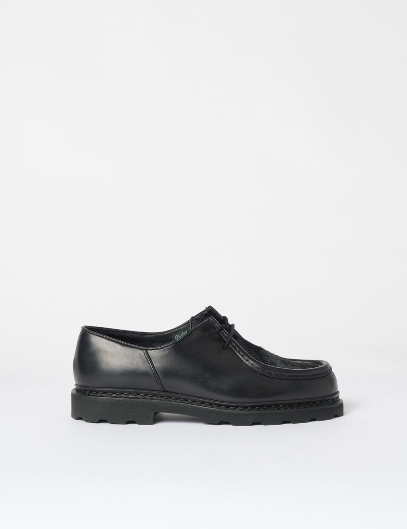 Paraboot Michael Shoes (Leather/Cow Hair) - Black