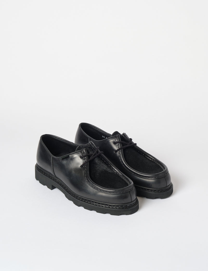 Paraboot Michael Shoes (Leather/Cow Hair) - Black