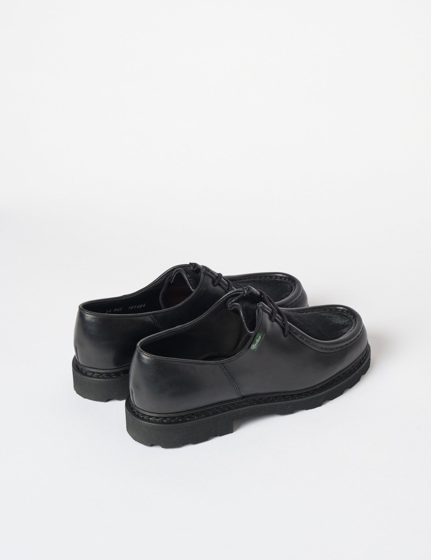 Paraboot Michael Shoes (Leather/Cow Hair) - Black