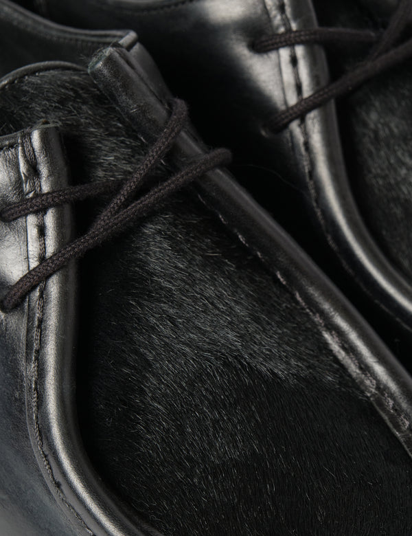 Paraboot Michael Shoes (Leather/Cow Hair) - Black