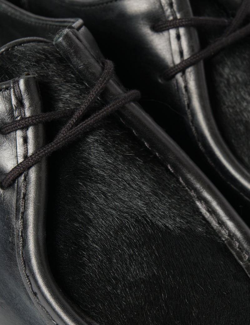 Paraboot Michael Shoes (Leather/Cow Hair) - Black