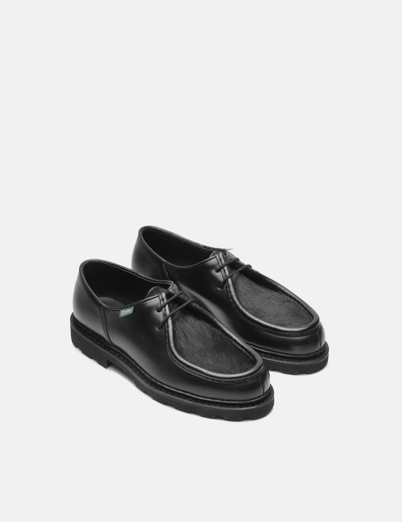 Paraboot Michael Shoes (Leather/Cow Hair) - Black