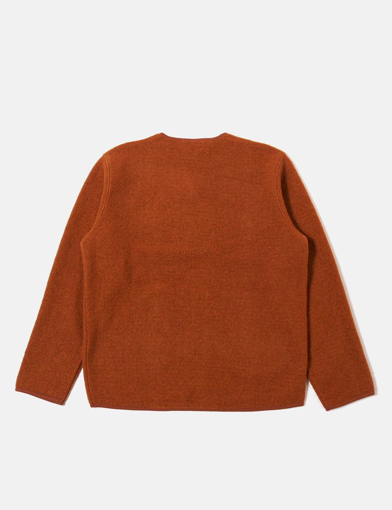 Universal Works Zip Liner Jacket (Wool Fleece) - Rust