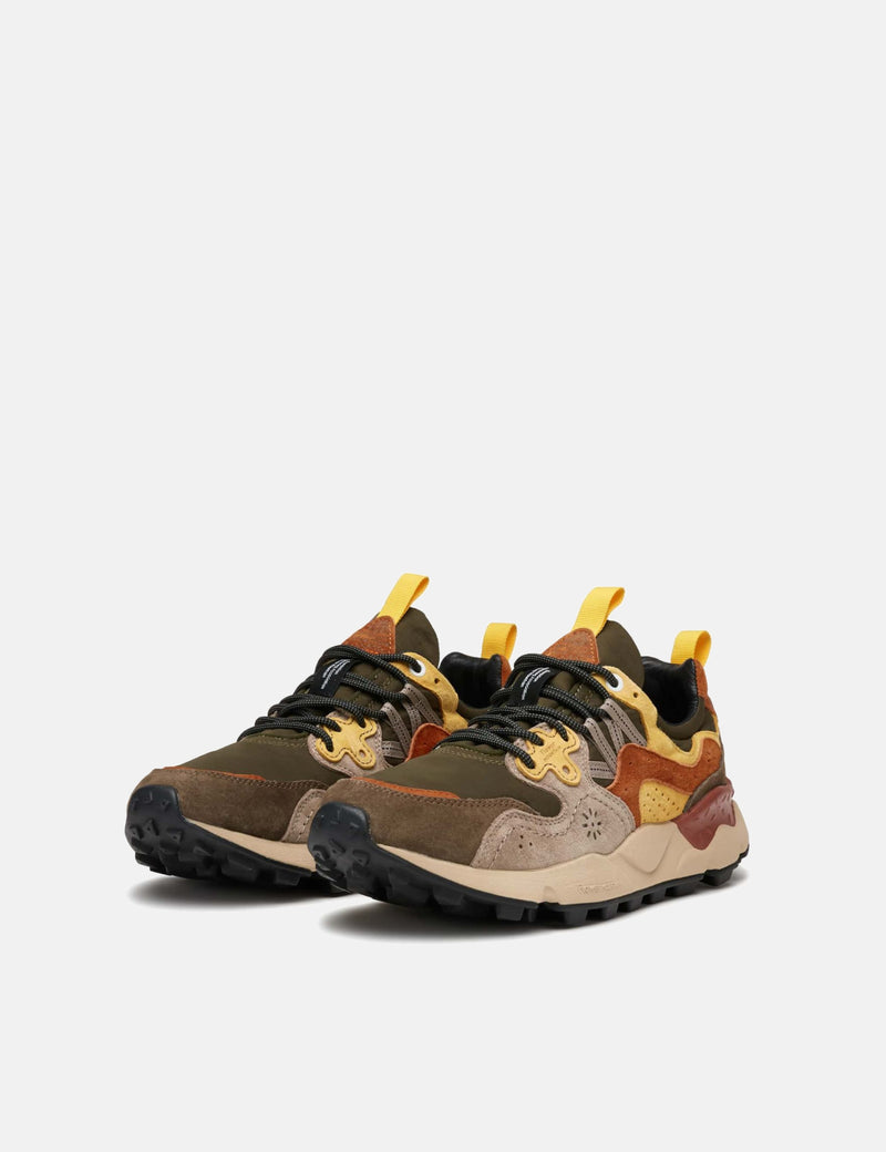 Flower Mountain Yamano 3 (Suede/Nylon) Shoes - Grey/Yellow
