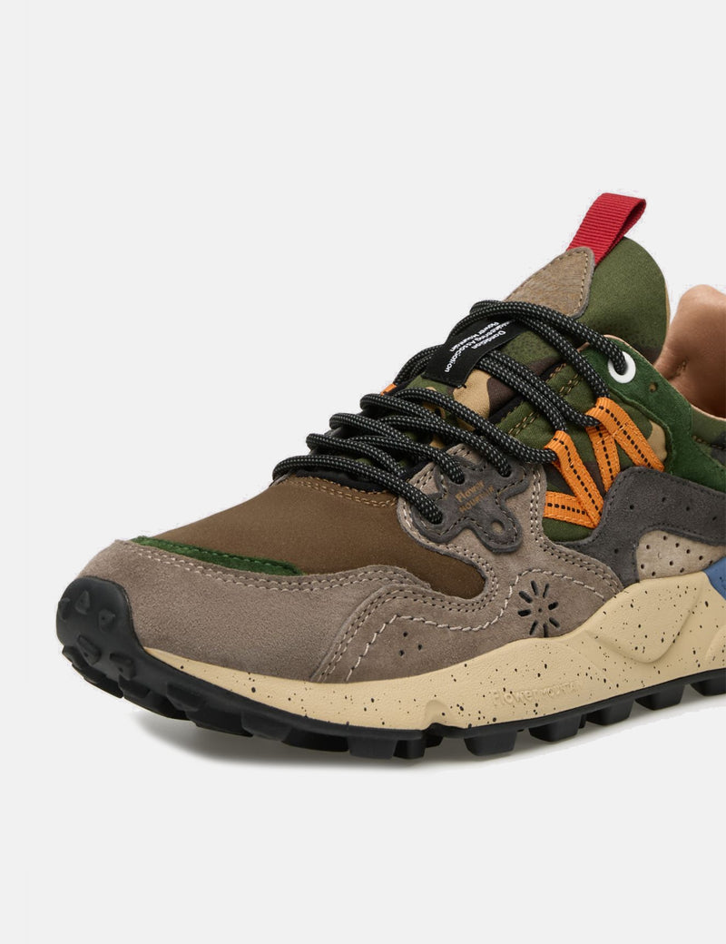 Flower Mountain Yamano 3 (Suede/Nylon) - Camo Dark Grey/Anthracite/Black