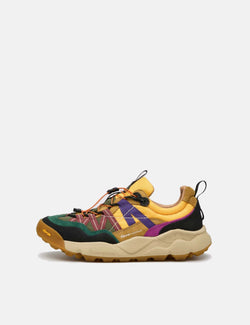 Flower Mountain Iwano 2 (Suede/Nylon) Shoes - Black/Cognac/Yellow