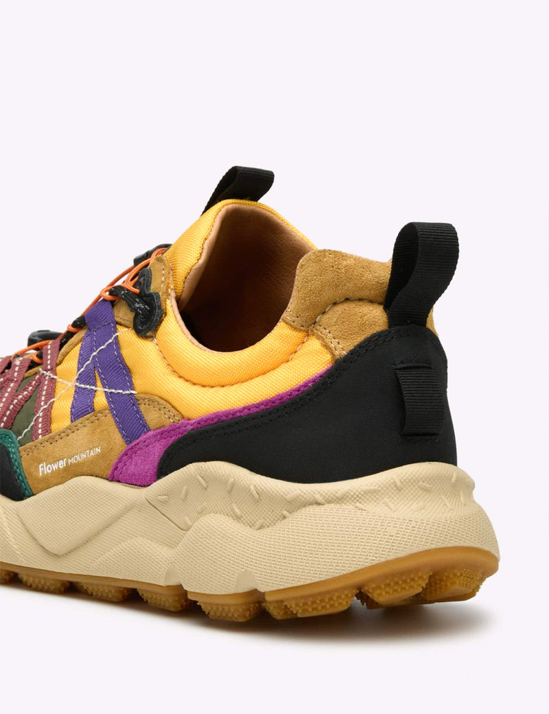 Flower Mountain Iwano 2 (Suede/Nylon) Shoes - Black/Cognac/Yellow