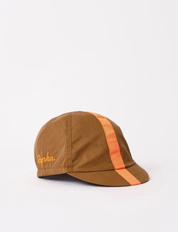 Rapha Cycling Cap II - Brown/Fluorescent Coral