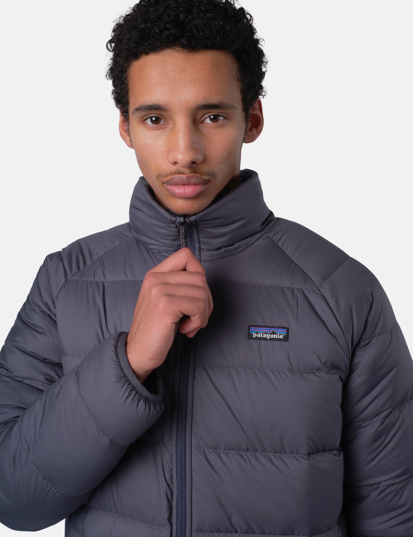 silent down patagonia grey down jacket