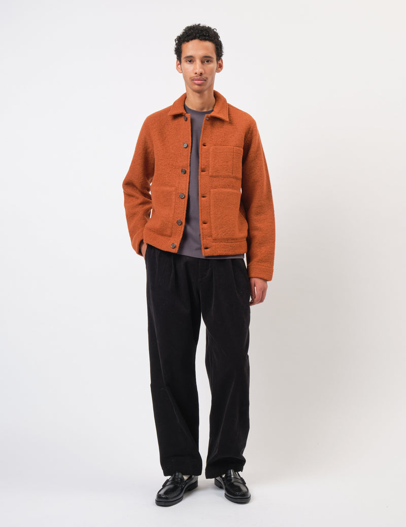Universal Works Uniform Jacket (Wool Fleece) - Rust