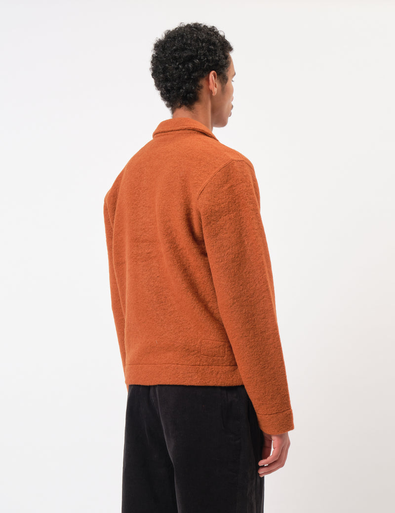 Universal Works Uniform Jacket (Wool Fleece) - Rust