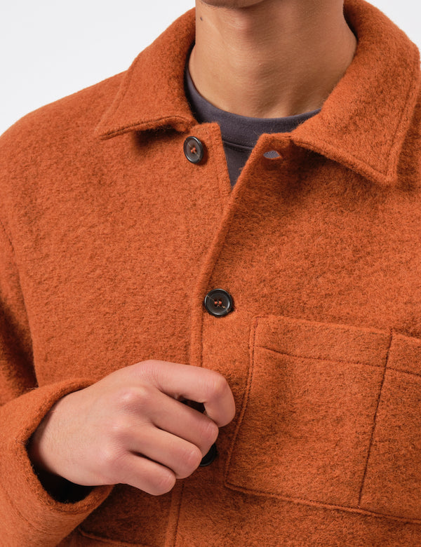 Universal Works Uniform Jacket (Wool Fleece) - Rust