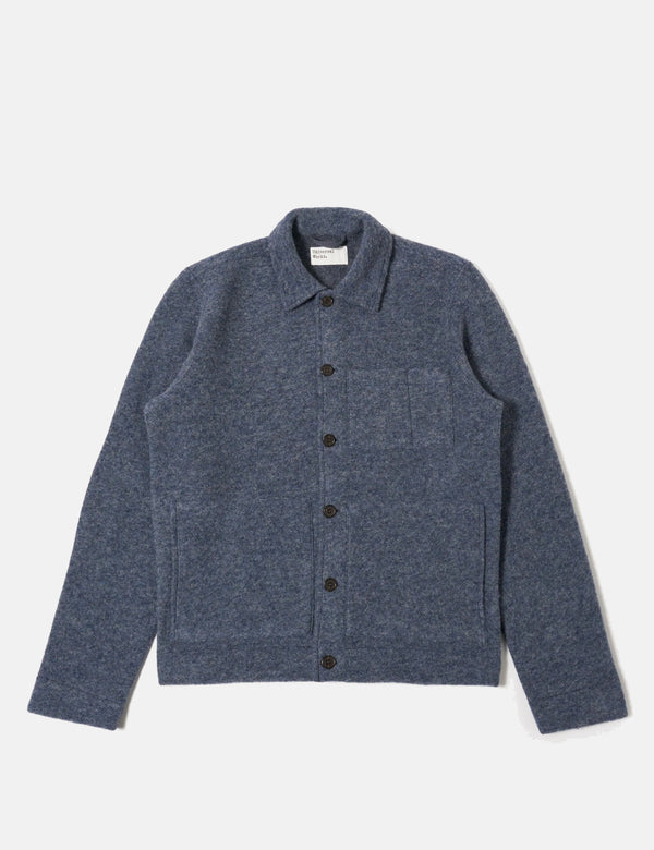 Universal Works Uniform Jacket (Wool Fleece) - Slate Blue