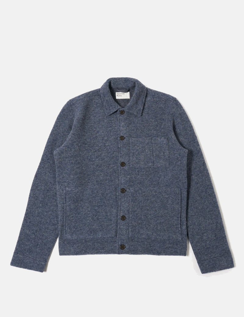 Universal Works Uniform Jacket (Wool Fleece) - Slate Blue