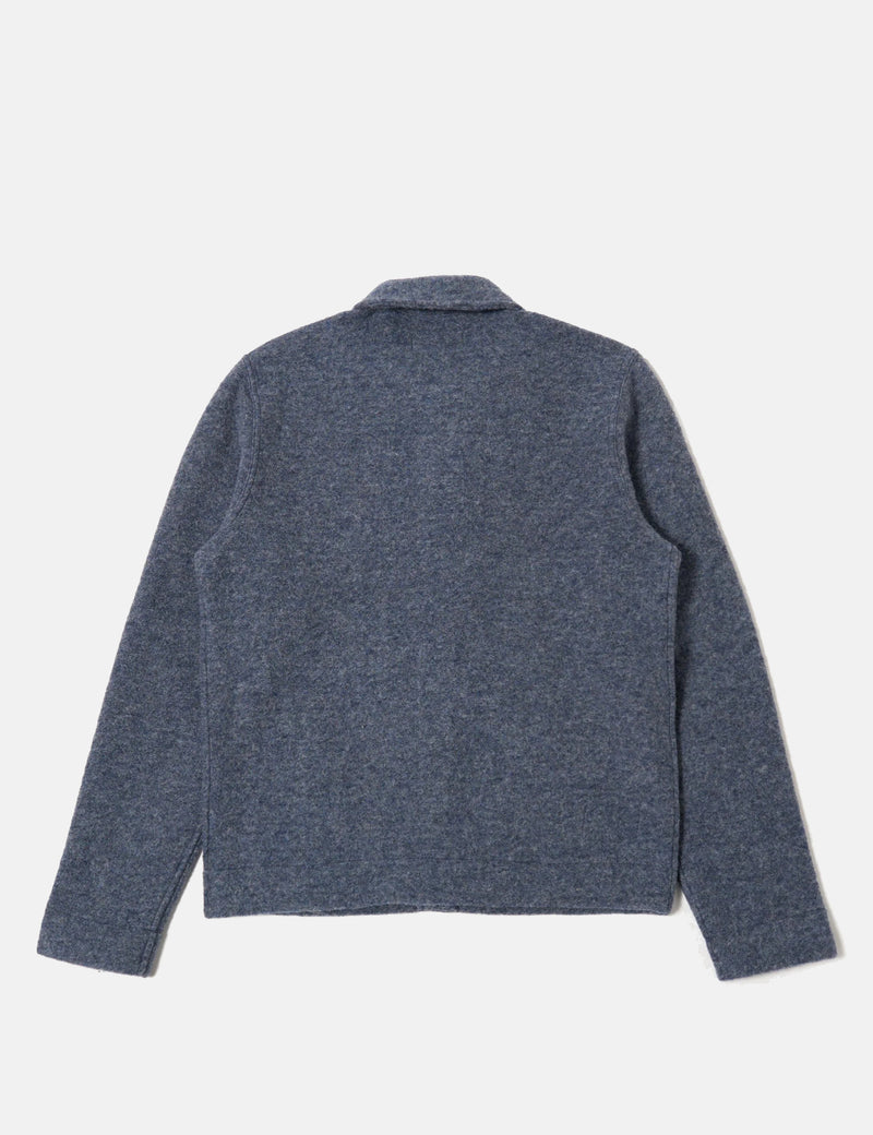 Universal Works Uniform Jacket (Wool Fleece) - Slate Blue