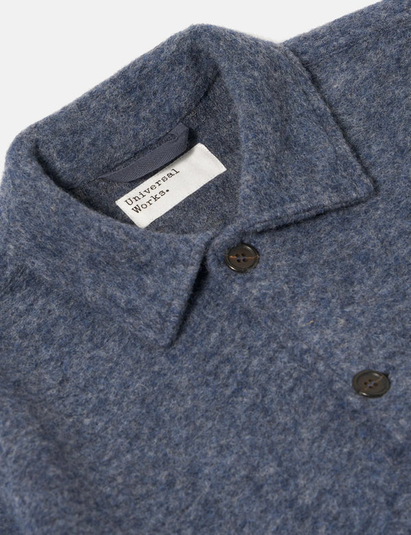 Universal Works Uniform Jacket (Wool Fleece) - Slate Blue