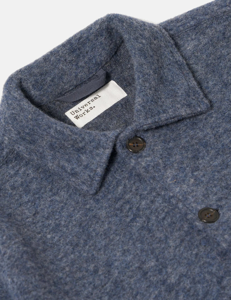 Universal Works Uniform Jacket (Wool Fleece) - Slate Blue