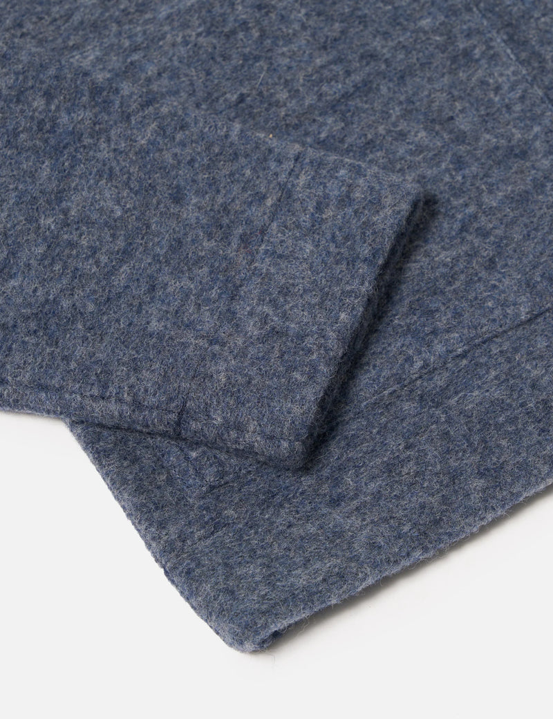 Universal Works Uniform Jacket (Wool Fleece) - Slate Blue