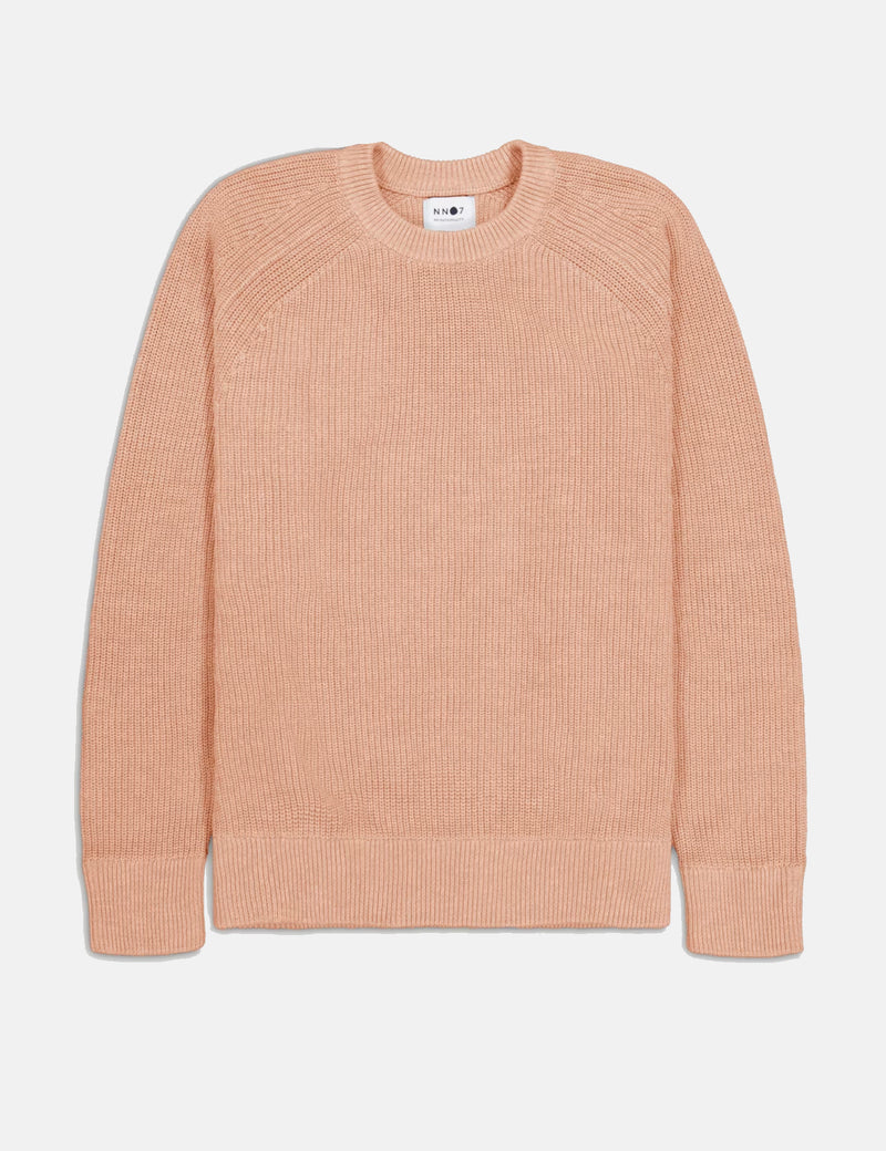 NN07 Jacobo Crew Fine Fib Knit - Coral Pink