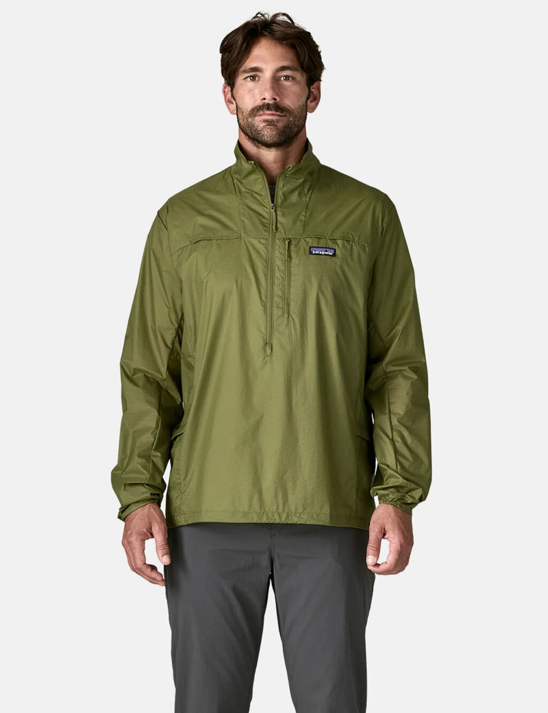 Patagonia Houdini Stash 1/2 Zip Pullover Jacket Caper Green | Article.