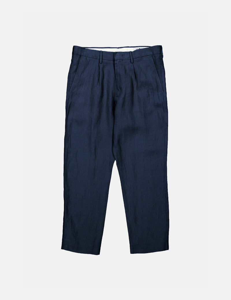 NN07 Bill Trousers (Relaxed) - Navy Blue