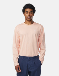 NN07 Adam Long Sleeve T-Shirt (Pima Cotton) - Coral