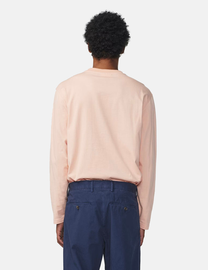 NN07 Adam Long Sleeve T-Shirt (Pima Cotton) - Coral