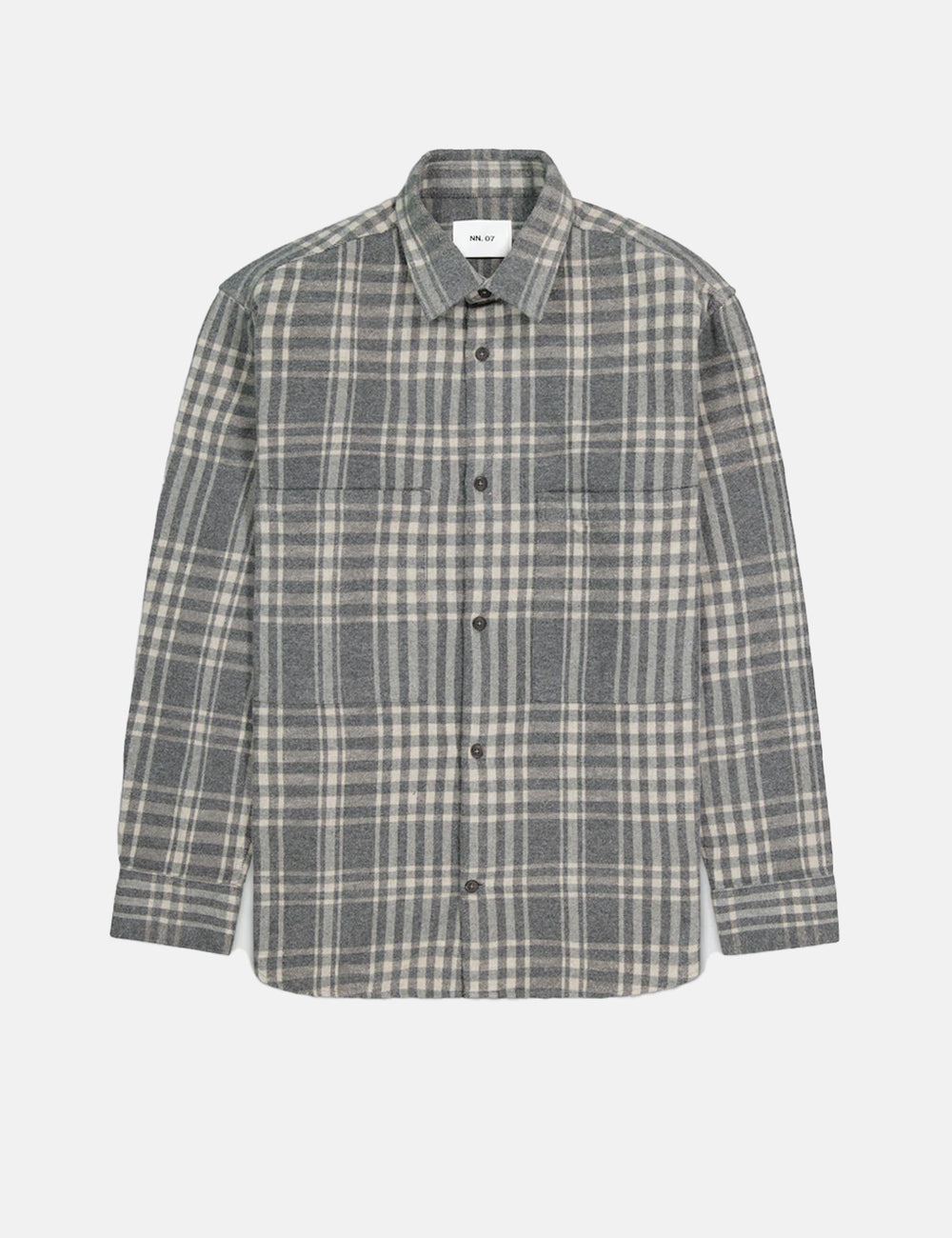 NN07 Freddy Shirt - Dark Grey Check I Article