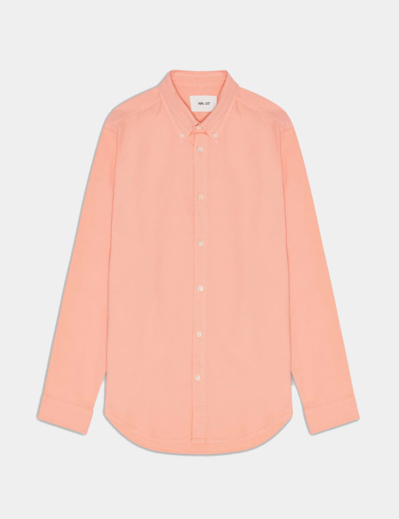 NN07 Arne Button Down Shirt (Organic) - Coral