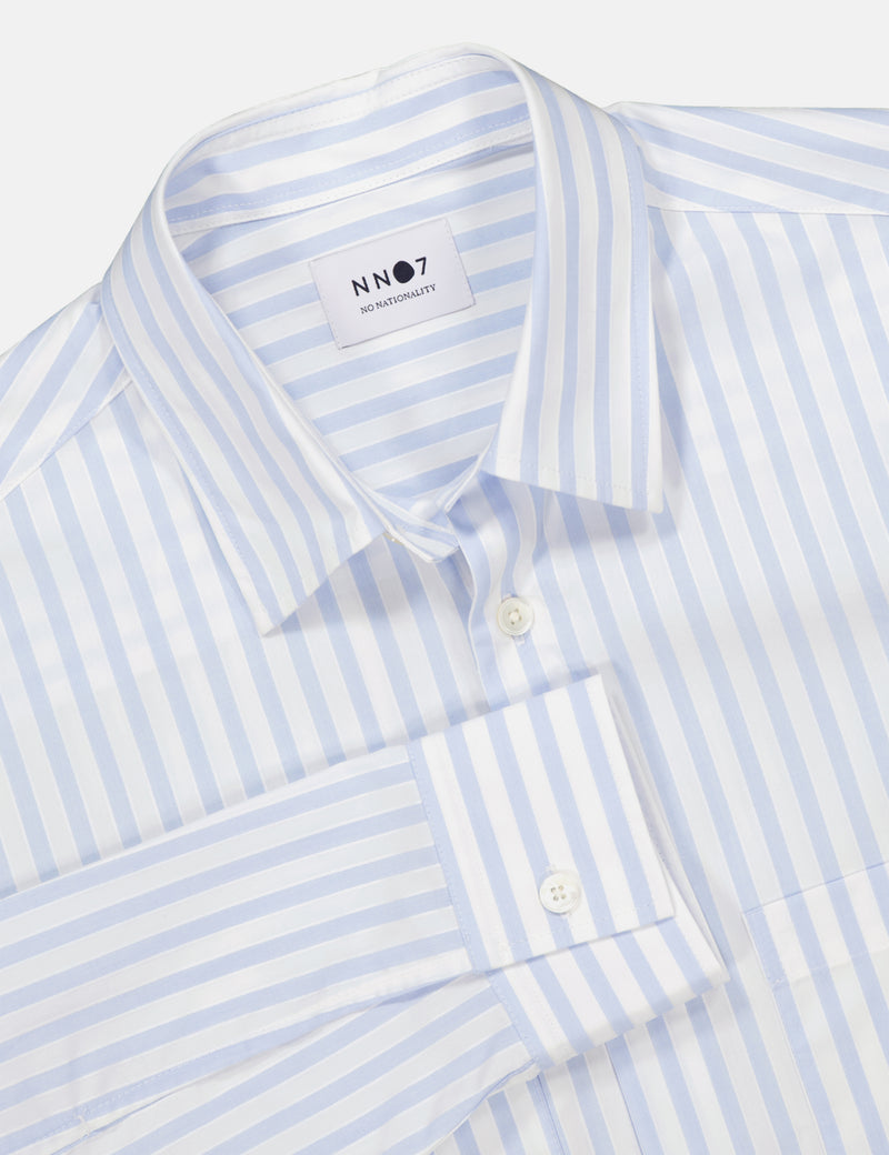 NN07 Freddy Shirt - Blue Stripe